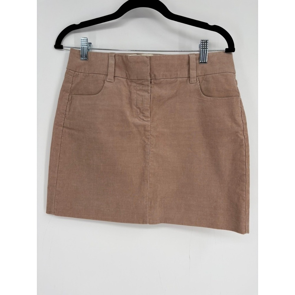 J.Crew Skirt Womens 2 Tan Corduroy Mini 172324 FA 09 Cotton Stretch Pocketed